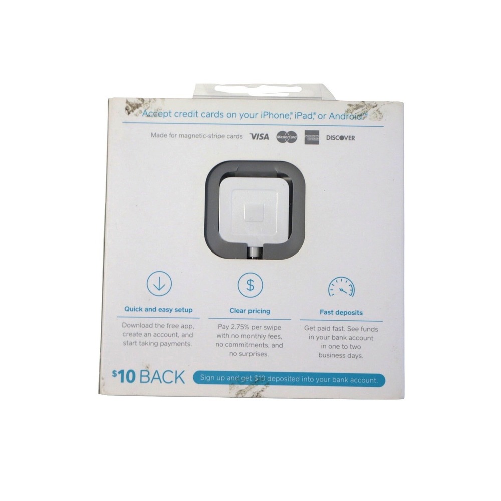 Square Reader for Magstripe Credit Card Payments White 3.5mm Jack New Box Wear - Picture 2 of 5